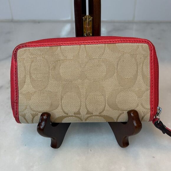 Coach Wristlet Y2K Wallet Jacquard Signature Logo Neon Leather Wristlet Wallet - Picture 5 of 16